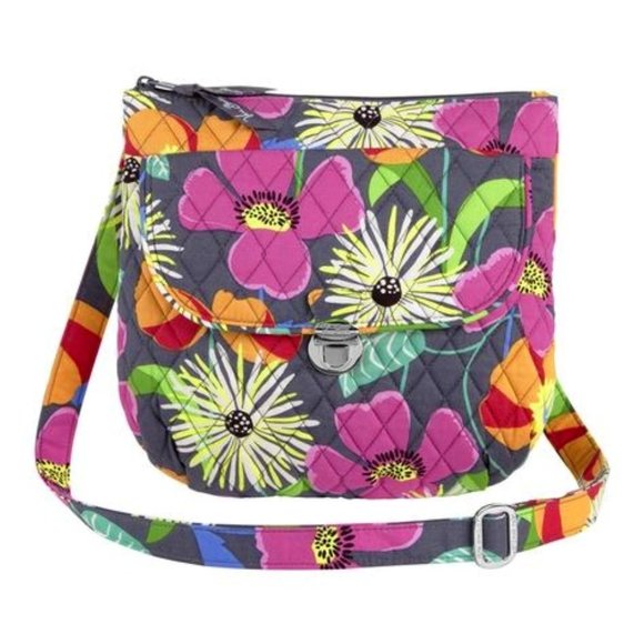 Vera Bradley Handbags - NWT Vera Bradley Saddle Hipster in Jazzy Blooms